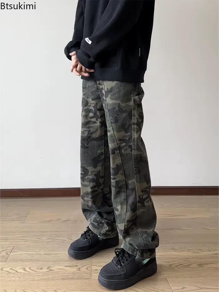 Nouveau Jean Camouflage Vintage pour Homme