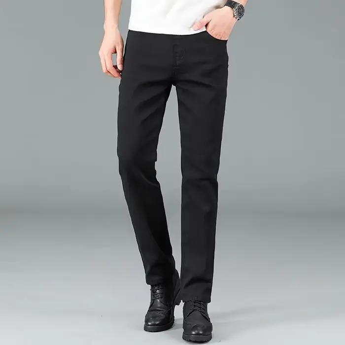 Jean Slim noir pur pour hommes