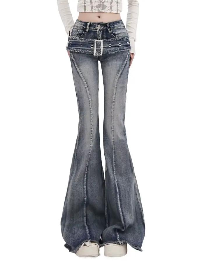 Jean Vintage Micro-évasé pour femmes