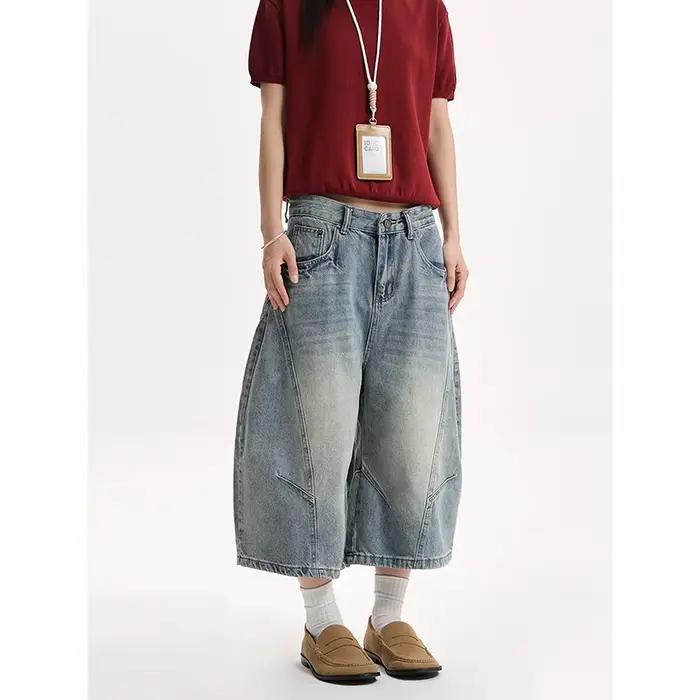 YIBASHU Short en jean pour femme