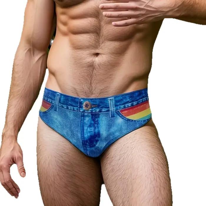 Short en Denim imprimé à la mode pour hommes