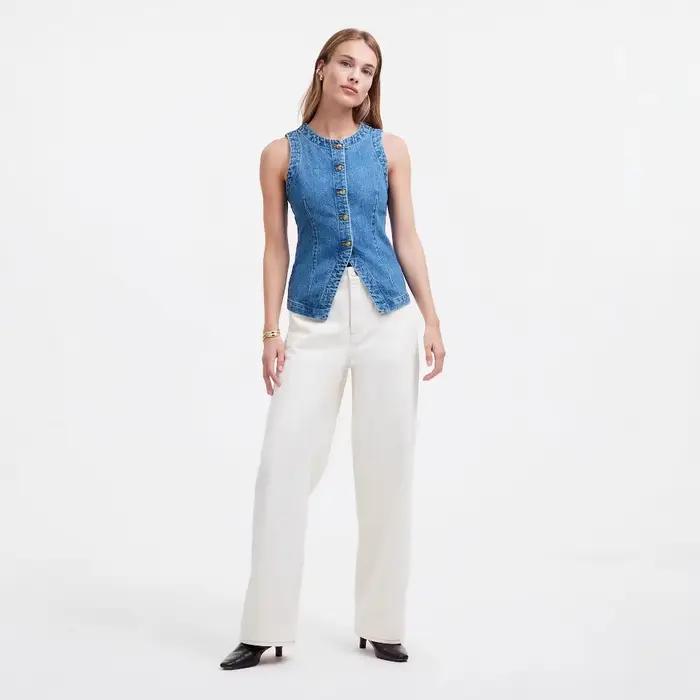 Gilet en Denim sans manches pour femmes