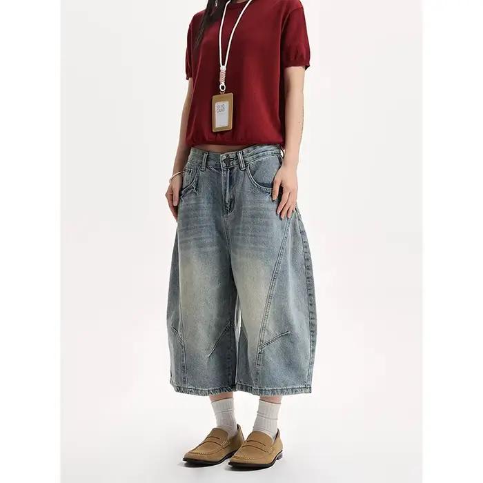 YIBASHU Short en jean pour femme