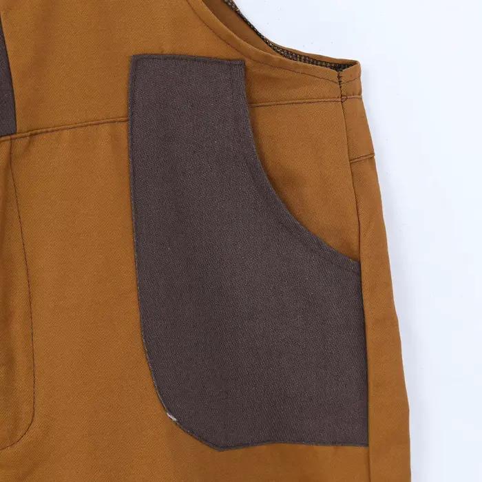 Salopette unisexe rétro Orange marron pour hommes