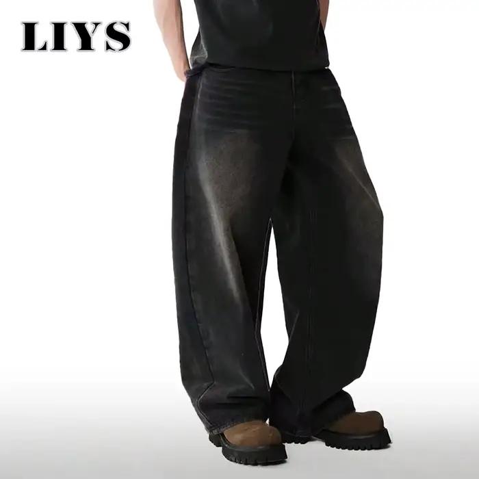 Jean quatre saisons pour hommes Version coréenne étudiant pantalons décontractés haute rue droit ample jambe large