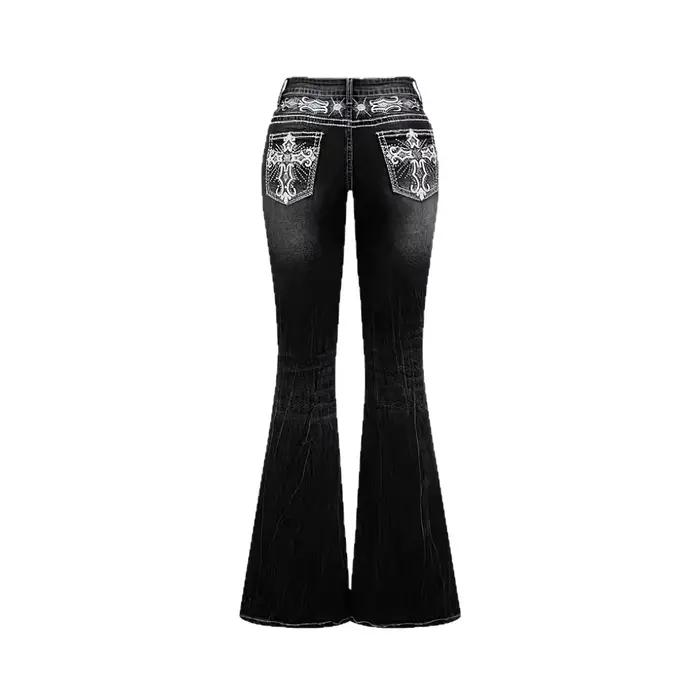Jean évasé tendance Y2K pour femme