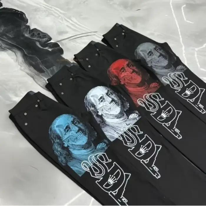 Jeans droits à jambes larges pour hommes et femmes