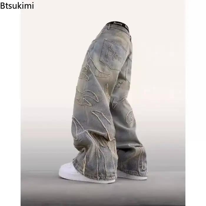 Jean ample brodé pour hommes