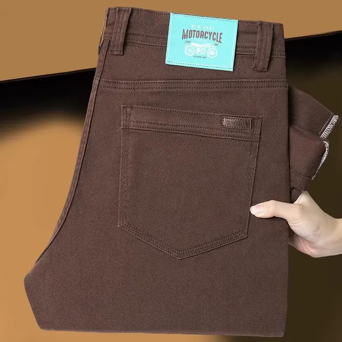 Jean slim marron pour homme