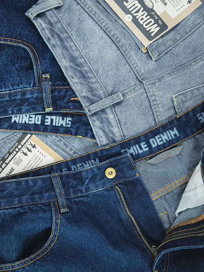 Jeans Maden Vintage En Denim Delavé Pantalon Baggy Style Safari Pour Hommes Occasions Quotidiennes Polyvalents Et Faciles À Entretenir