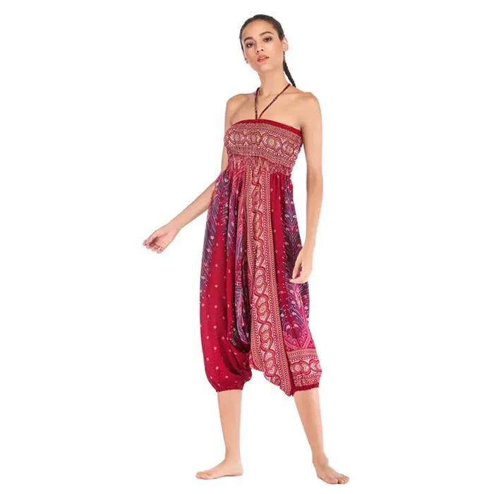 Pantalon Boho Palazzo, jambes larges