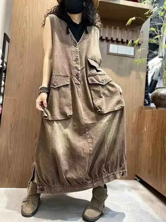 Amax LuluE 2026 Robes en jean de style japonais pour femmes