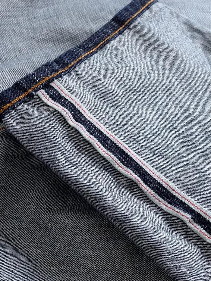 Jean en Denim à lisière rouge lourde pour hommes