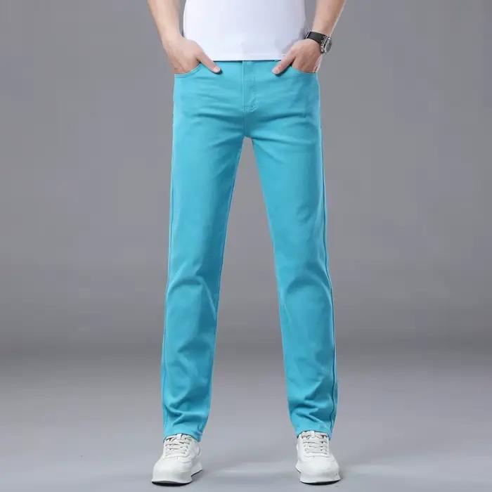 Jean élastique bleu lac pour homme
