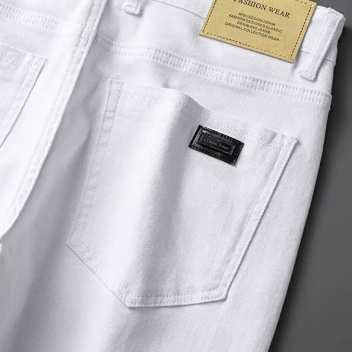 Jean en coton blanc pour hommes