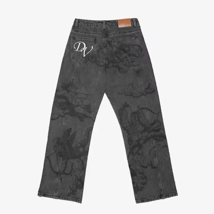 Jeans vintage Y2k à motif ange Cupidon