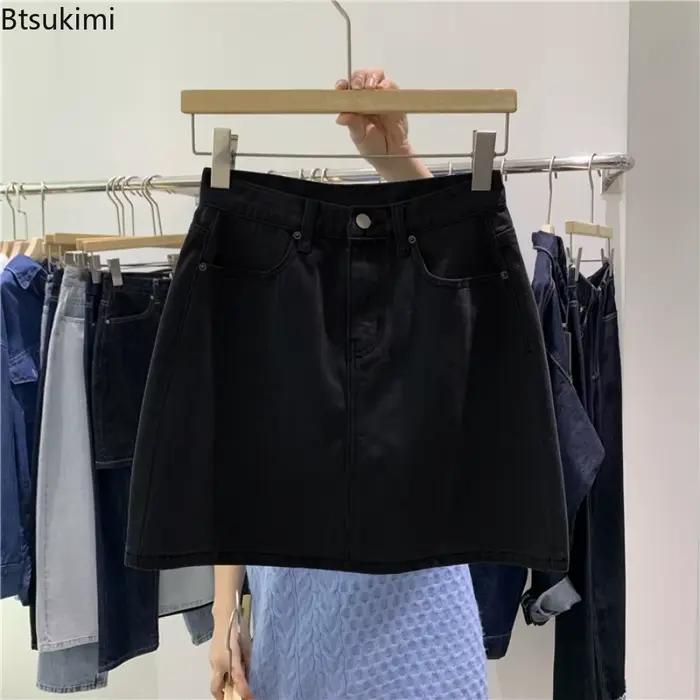 Nouvelle jupe courte en jean pour femme