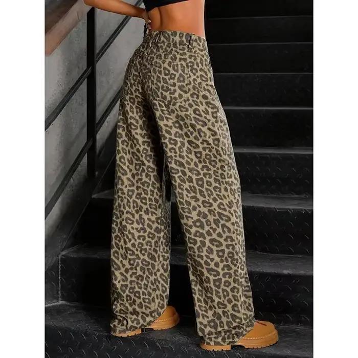 Femme rétro concepteur jambe droite jean pantalon dame mode taille haute Denim