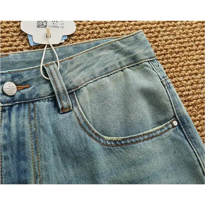 Jeans amples pour hommes printemps été décontractés avec poches matériaux coton lyocell jambes larges ajustement lâche舒适且耐用的男士宽松牛仔裤春天夏天非正式场合带口袋牛仔布棉混纺宽松裤身宽松剪裁