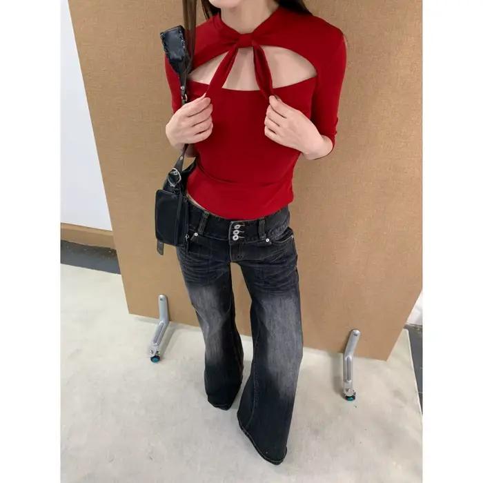 Jean en denim pour femme