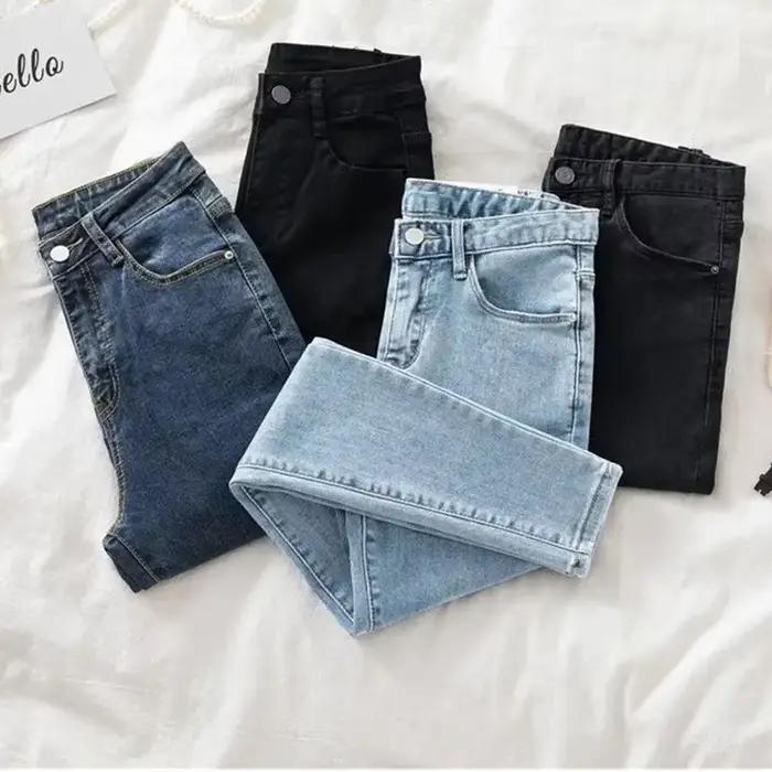 Jean skinny taille haute pour femme