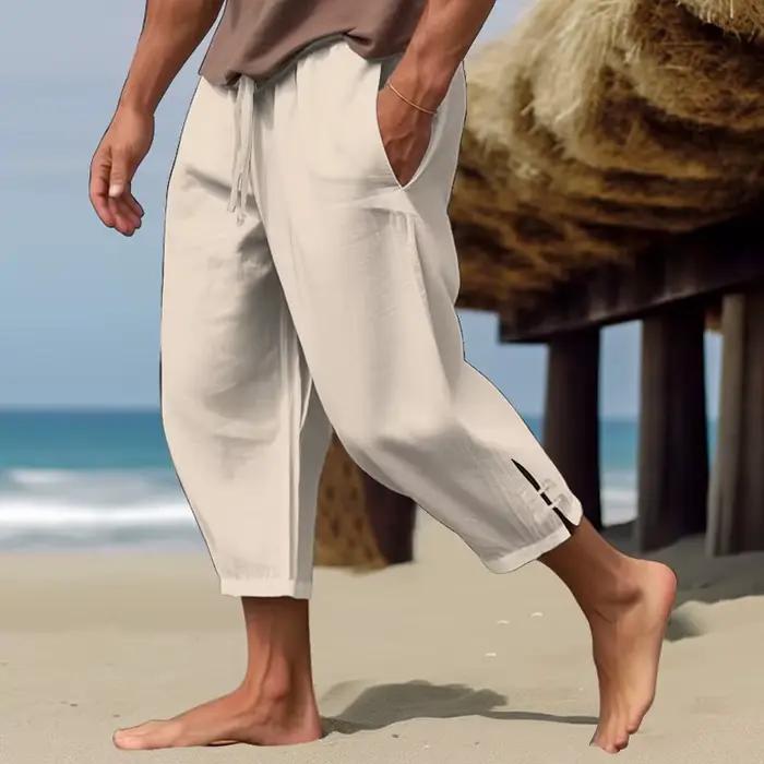 Pantalon court en lin pour hommes