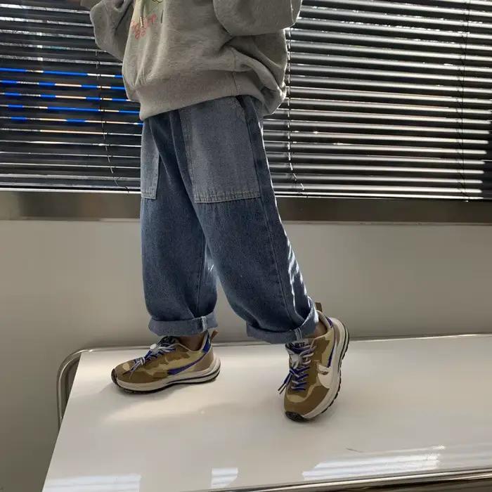 Jeans baggy en denim pour enfants décontractés toutes saisons ajustement confortable pour garçons et filles occasions spéciales et quotidiennes