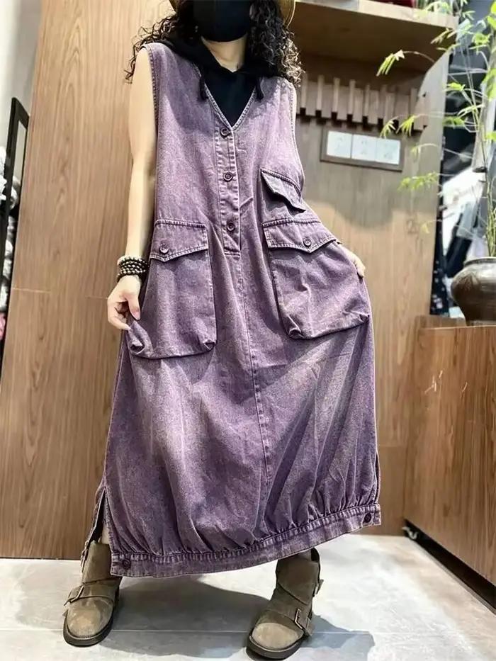 Amax LuluE 2026 Robes en jean de style japonais pour femmes