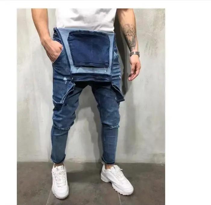 Salopette en Jean Déchiré pour Homme