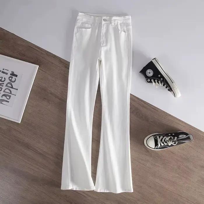 Jean évasé taille haute pour femme