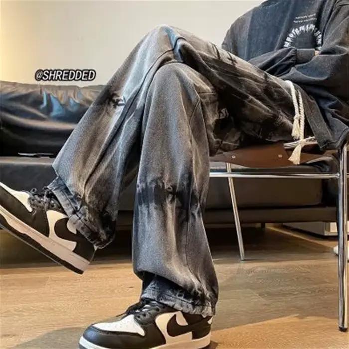 Nouveau jean rétro tie-dye 2026 pour homme