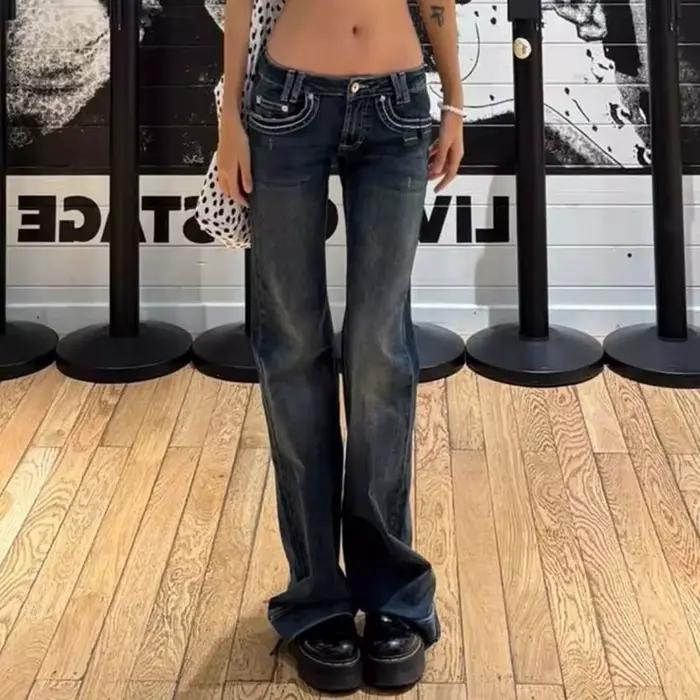 Jean taille basse Vintage pour femmes