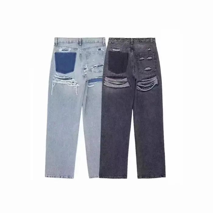 Jean décontracté à jambes droites du japon et de la corée du sud