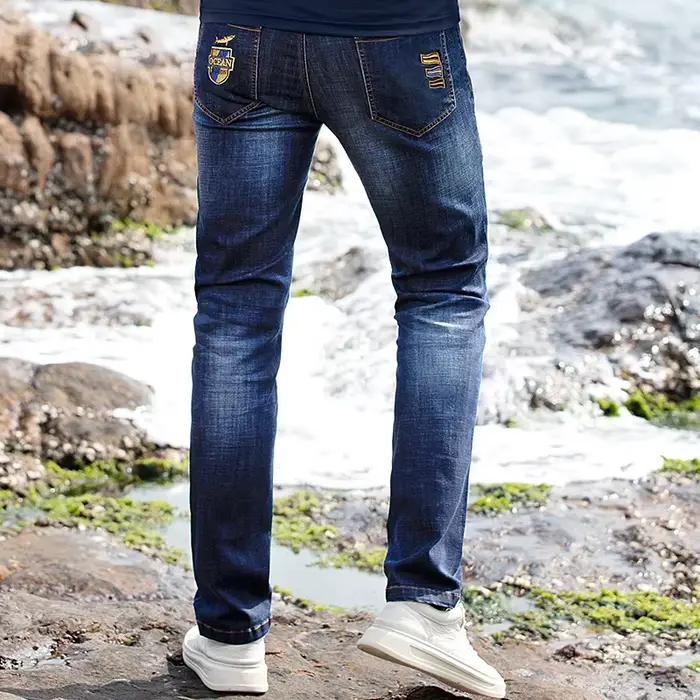 Jean droit de luxe Bruce & Shlavabo homme décontracté et élégant bleu clair et foncé pour hommes printemps été ocassions quotidiennes
