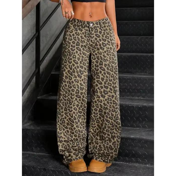 Femme rétro concepteur jambe droite jean pantalon dame mode taille haute Denim