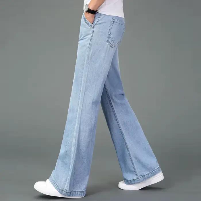 Jeans pour hommes gros jean évasé botte coupe jambe