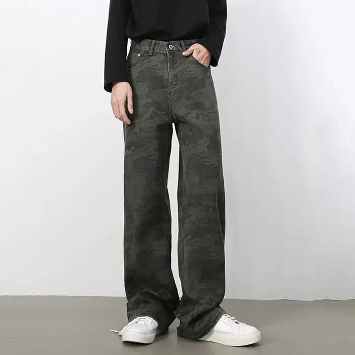 Jean Camouflage Américain Tendance Coupe Ample et Décontracté PFHQ Pour Homme Occasions Quotidiennes Printemps Été