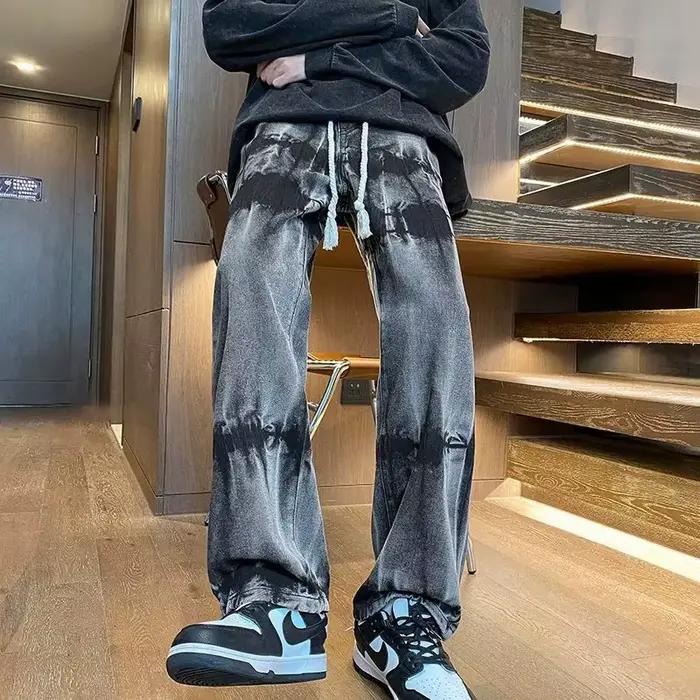Nouveau jean rétro tie-dye 2026 pour homme