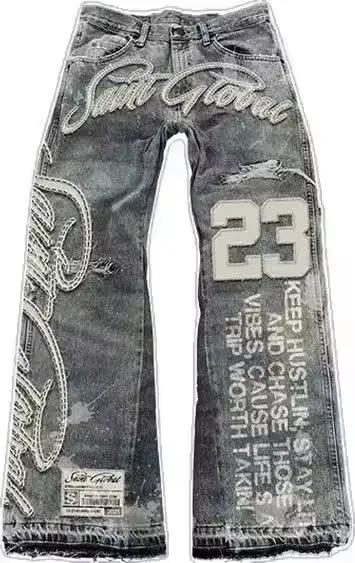 Veste et jean en jean américain