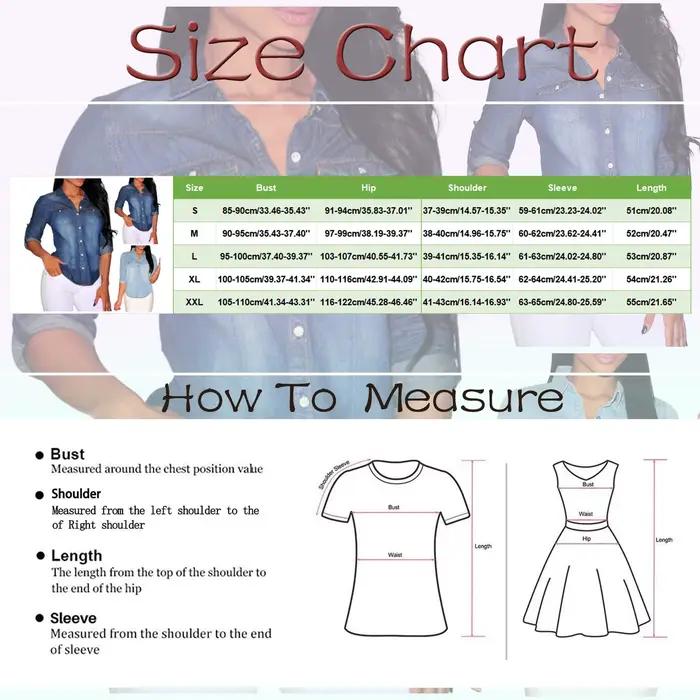 Chemise en jean à manches longues pour femmes