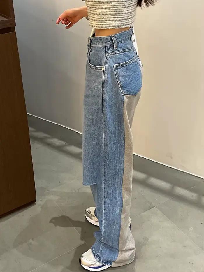 Mn-Jean patchwork vintage pour femme