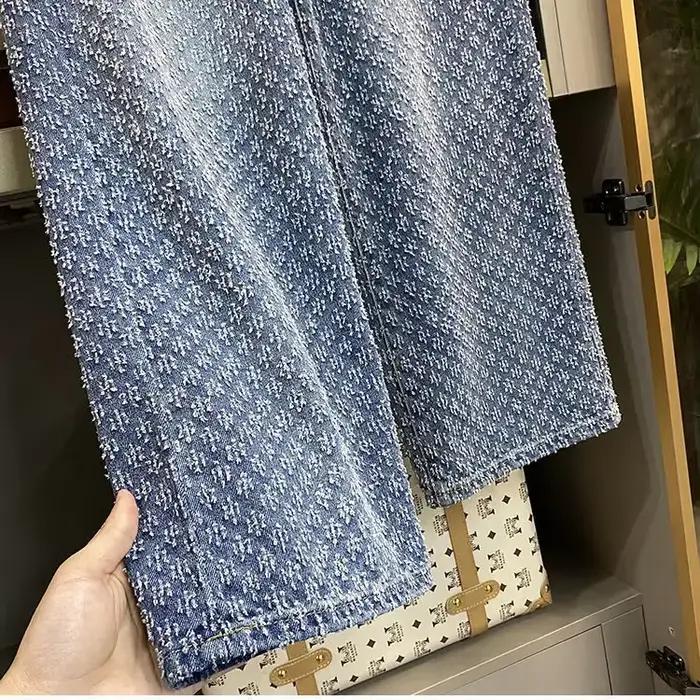 Jean femme printemps été jambe droite