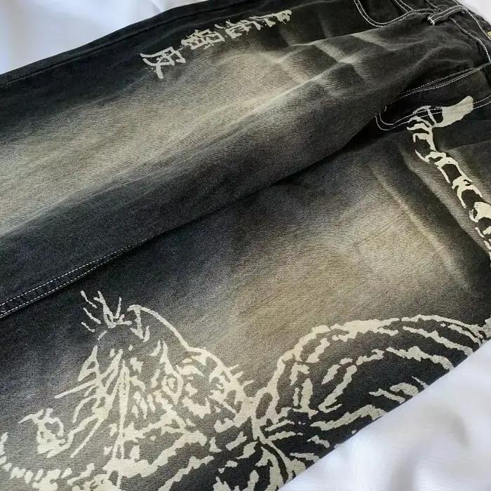 Y2K américain nouvelle mode tigre imprimé jean ample femmes haute rue Harajuku vent tendance décontracté Joker taille haute pantalon à jambes larges