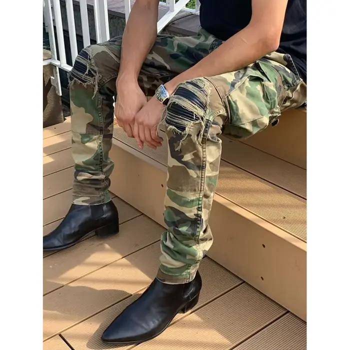 Sokotoo-Jeans motard College Solomon pour homme