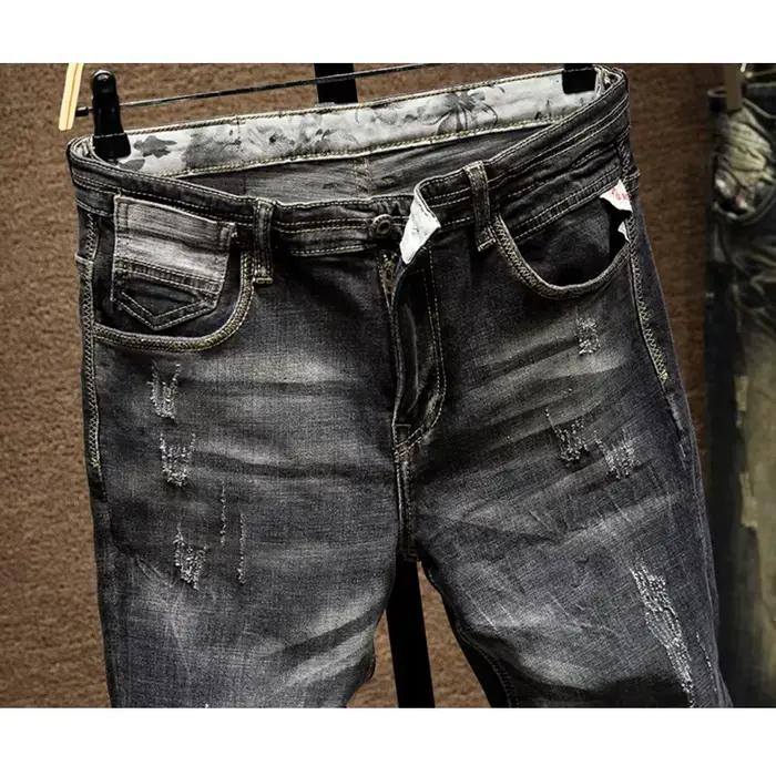 Jean noir slim droit pour homme