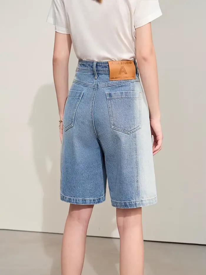 Amii-Short en Jean Minimaliste pour Femme