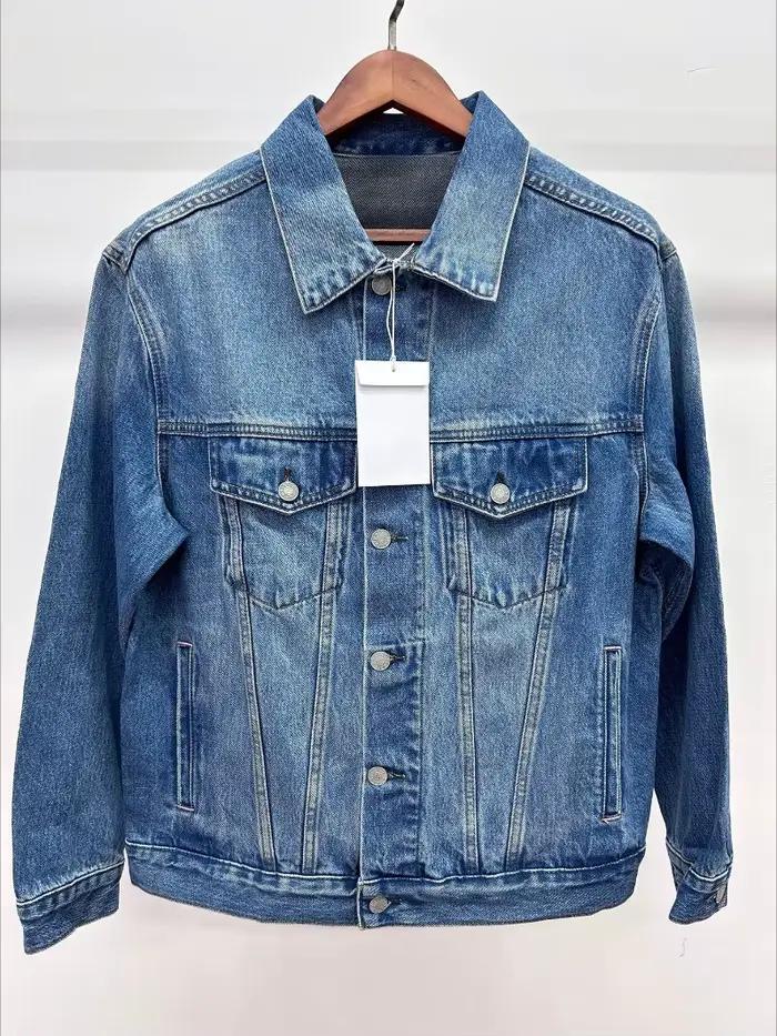 Veste en jean manteau femmes streetwear bleu vêtements d'extérieur en vrac Jeans décontractés vestes femme automne hiver