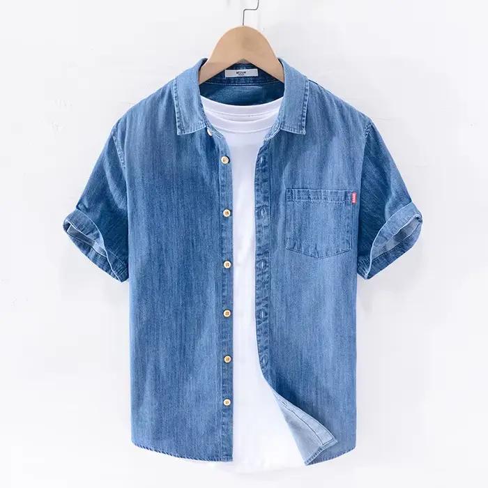 Chemise en denim pour hommes