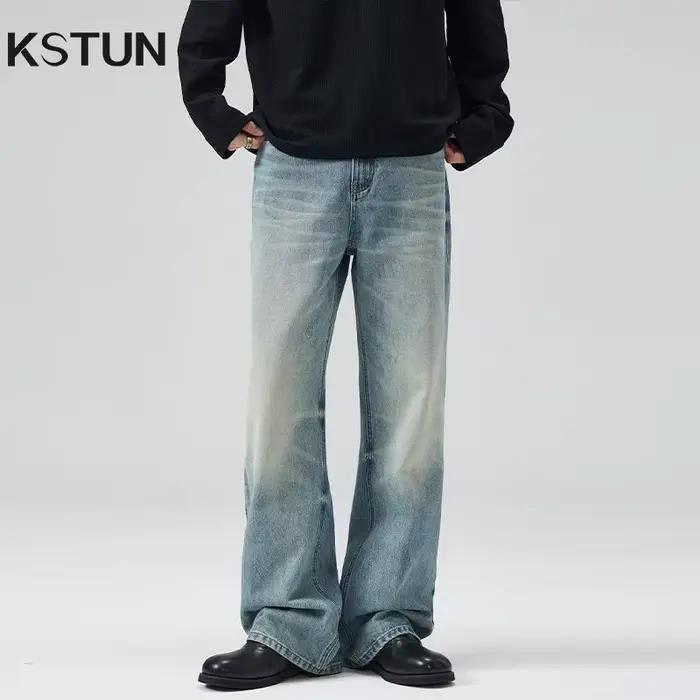 KSTUN 2025 Nouveau Jean Évasé Américain Vintage pour Homme