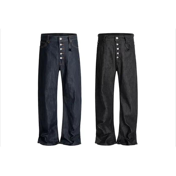 Jean Original coupe botte Vintage pour hommes pantalon en Denim Baggy droit ample Ropa Hombre